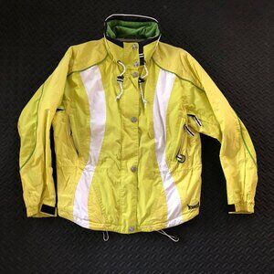 MARKER FLOURESCENT YELLOW ZIP UP WATEERPROOF UTILITY SKI JACKET SKIWEAR WORKWEAR